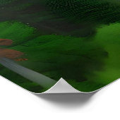 Poster Bigfoot Sasquatch Double exposition avec forêt (Coin)