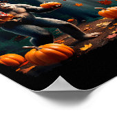 Poster Bigfoot Sasquatch Turkey Ufos Funny Thanksgiving D (Coin)