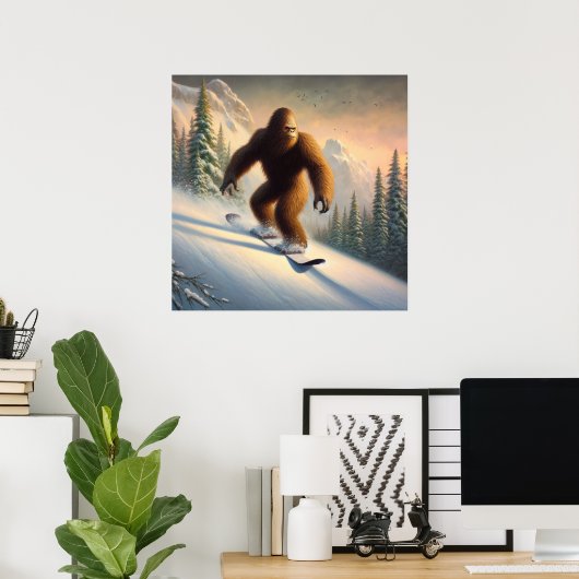 Poster Bigfoot Snowboard (Bureau à domicile)