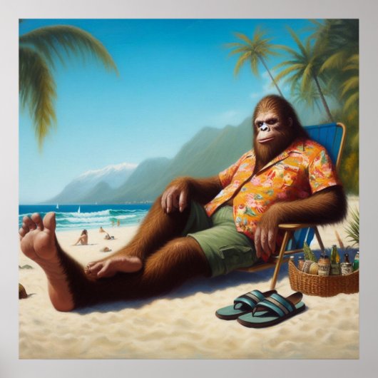 Poster Bigfoot sur la plage (Devant)