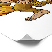 Poster Bigfoot Thanksgiving vole Turquie & Citrouille Cac (Coin)