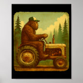 Poster Bigfoot Tractor Farmer Design For Men Farming Farm (Devant)