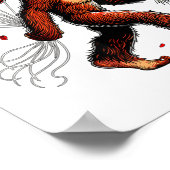 Poster Bigfoot Valentines Day Funny Sasquatch Hearts Love (Coin)