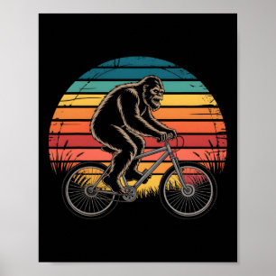 Poster Bigfoot Vélo Tout Terrain Drôle Mtb Cyclisme Vélo