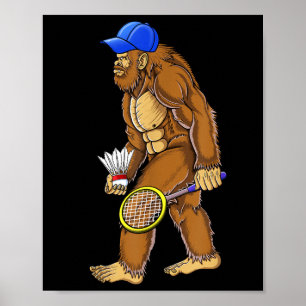 Poster Bigfoot Volant de badminton Art Sports