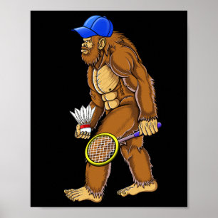 Poster Bigfoot Volant de badminton Art Sports