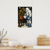 Poster Bigfoot Vs Yeti, match de boxe, B.I. (Cuisine)