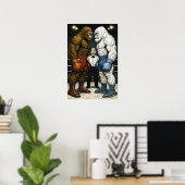 Poster Bigfoot Vs Yeti, match de boxe, B.I. (Bureau à domicile)
