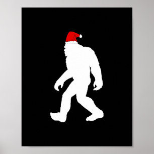 Poster bigfoot yeti sasquatch laide pull de noël