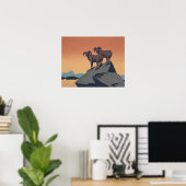 Poster Bighorn Sheep American West Wildlife (Bureau à domicile)