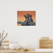 Poster Bighorn Sheep American West Wildlife (Cuisine)