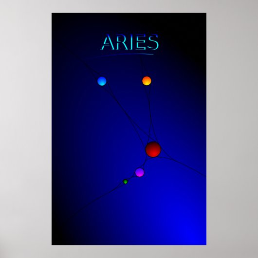 Poster bij de constellatie van Aries (Voorkant)