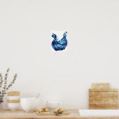 Poster Bijou Argenté BLEU de Luxe (Cuisine)