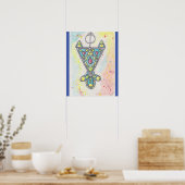 Poster Bijou kabyle aquarelle bleu (Cuisine)