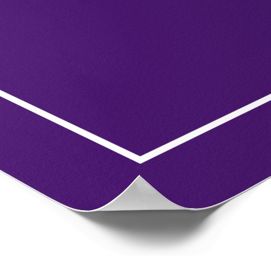 Poster Bijou Tone violet Monogramme Élégant Mariage de bi (Coin)