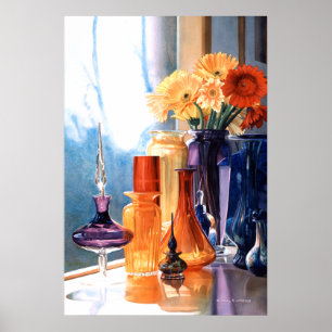 Poster "Bijoux aquarelle en verre d'art de tsar"