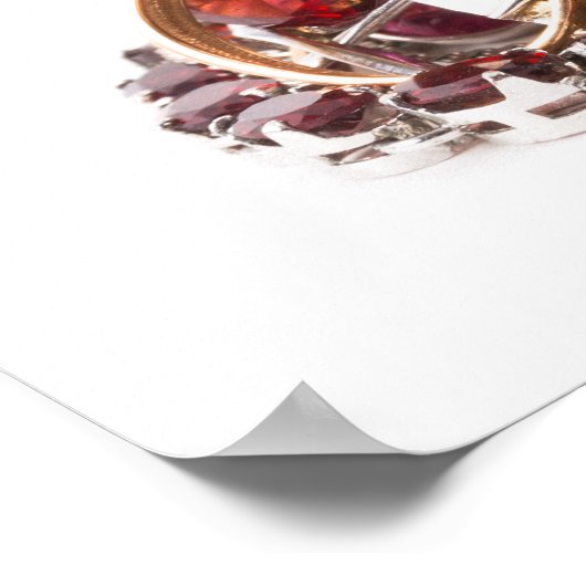 Poster Bijoux en blanc (Coin)