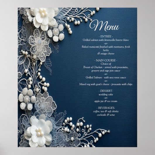 Poster Bijoux en costume sur Blue Denim (Devant)