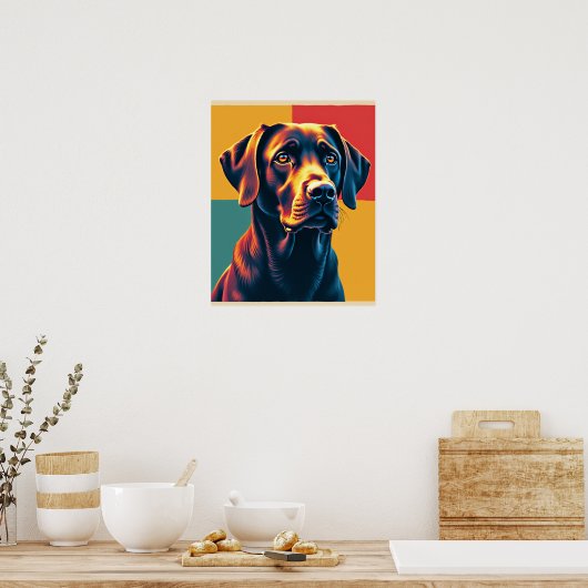 Poster Bijoux en terre Pop Art Labrador Capture d'écran (Cuisine)