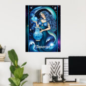 Poster Bijoux Galaxie Zodiac Aquarius (Bureau à domicile)