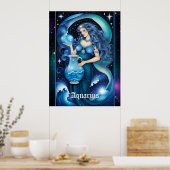 Poster Bijoux Galaxie Zodiac Aquarius (Cuisine)