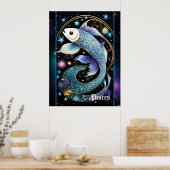 Poster Bijoux Galaxie Zodiac Pisces (Cuisine)