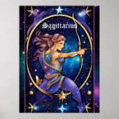 Poster Bijoux Galaxie Zodiac Sagittarius (Devant)
