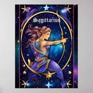 Poster Bijoux Galaxie Zodiac Sagittarius