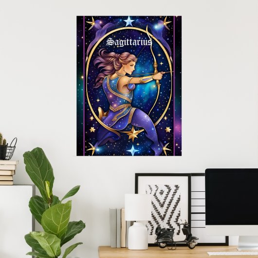 Poster Bijoux Galaxie Zodiac Sagittarius (Bureau à domicile)