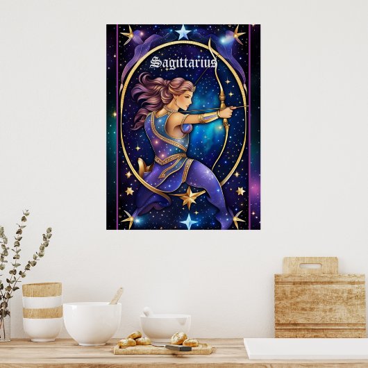Poster Bijoux Galaxie Zodiac Sagittarius (Cuisine)
