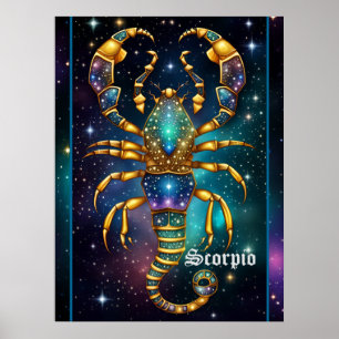 Poster Bijoux Galaxie Zodiac Scorpio