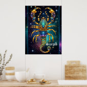Poster Bijoux Galaxie Zodiac Scorpio (Cuisine)