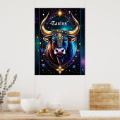 Poster Bijoux Galaxie Zodiac Taurus (Cuisine)