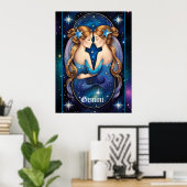 Poster Bijoux Galaxy Zodiac Gemini (Bureau à domicile)
