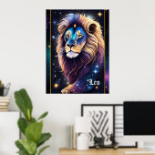 Poster Bijoux Galaxy Zodiac Leo (Bureau à domicile)