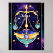 Poster Bijoux Galaxy Zodiac Libra (Devant)