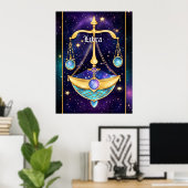 Poster Bijoux Galaxy Zodiac Libra (Bureau à domicile)