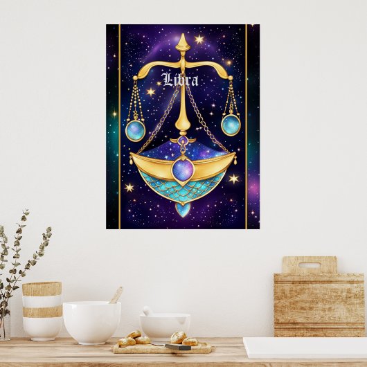 Poster Bijoux Galaxy Zodiac Libra (Cuisine)
