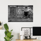 Poster - Bike Leaning Against Wall (Thuiskantoor)