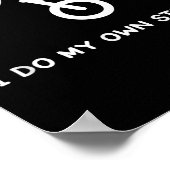 Poster Bike Lovers Funny Shirt - I Do My Own Stunts (Coin)