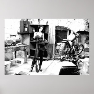 Poster Bike shed with rifle and Jack