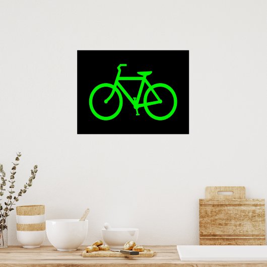 Poster Bike vert de Lime (Cuisine)