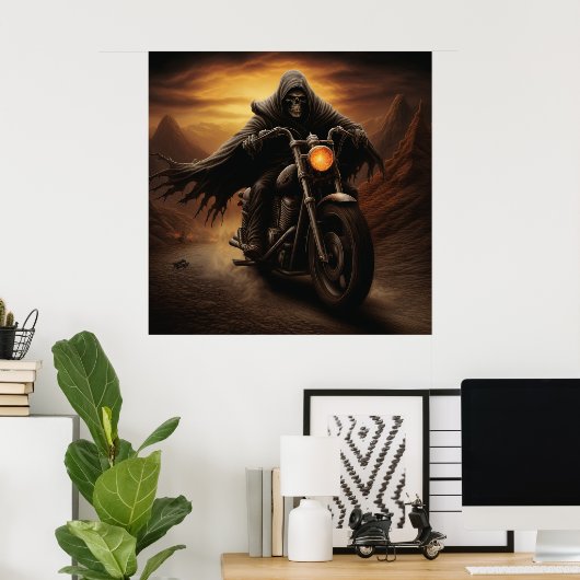 Poster Biker (Bureau à domicile)
