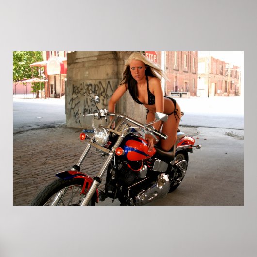 Poster Biker Babe (Devant)