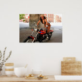 Poster Biker Babe (Cuisine)