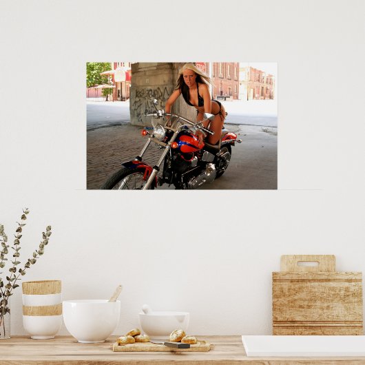 Poster Biker Babe (Cuisine)