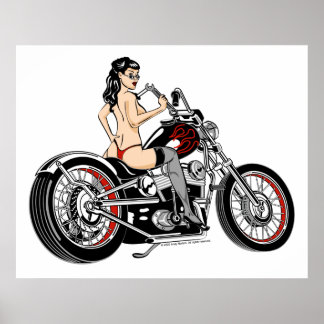 Poster Biker Babe