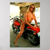 Poster Biker Babe - Blond Bikini Babe (Devant)