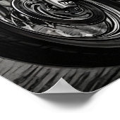 Poster Biker Couple Motorcycle Night Ride Romance (Coin)