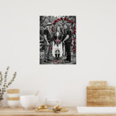 Poster Biker Gothic Wedding Skull Rose Arch Selective (Cuisine)